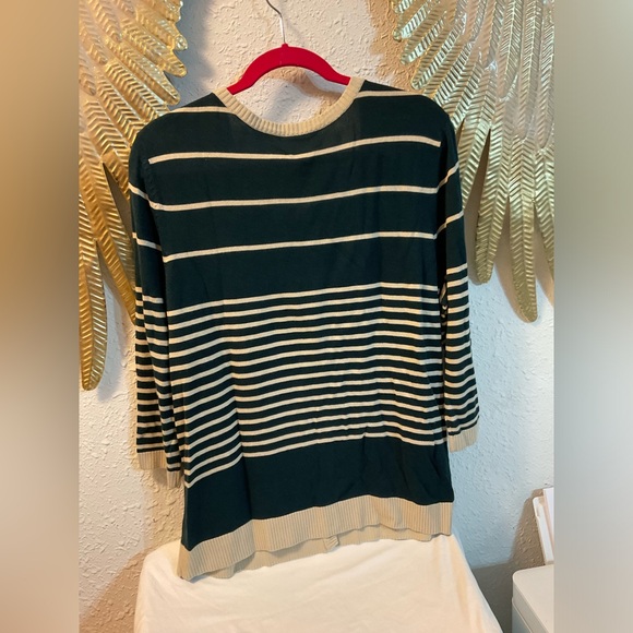 C. J. Banks. Cardigan stripped embroidered green size 1X NWT fall - Picture 5 of 5